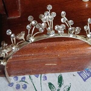 Elegant Gold and Silver Crystal Tiara